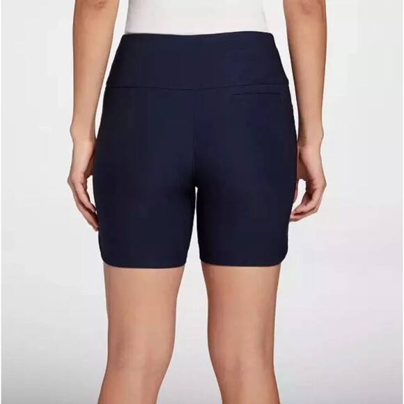 C250 Walter Hagen Women’s 7" Tummy Control Pull-On Golf Shorts Dark Navy M NWT - Picture 2 of 2